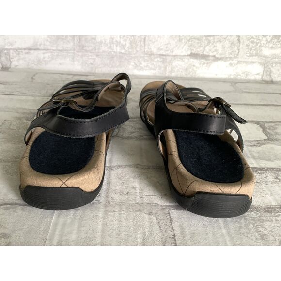 Sanita Cadence Black Leather Platform Sandals Women's Comfortable Shoe 42 (10.5) - Picture 8 of 13